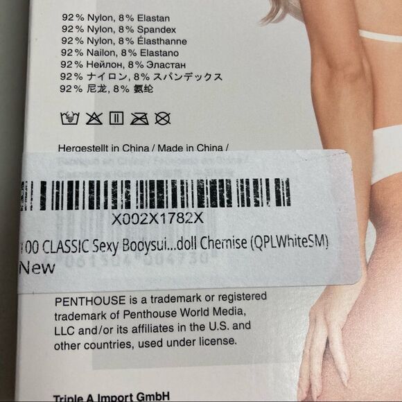 PENTHOUSE Bodysuit Chemise,High‎ neck Keyhole playsuit, Size Small/Medium NEW - Picture 10 of 10